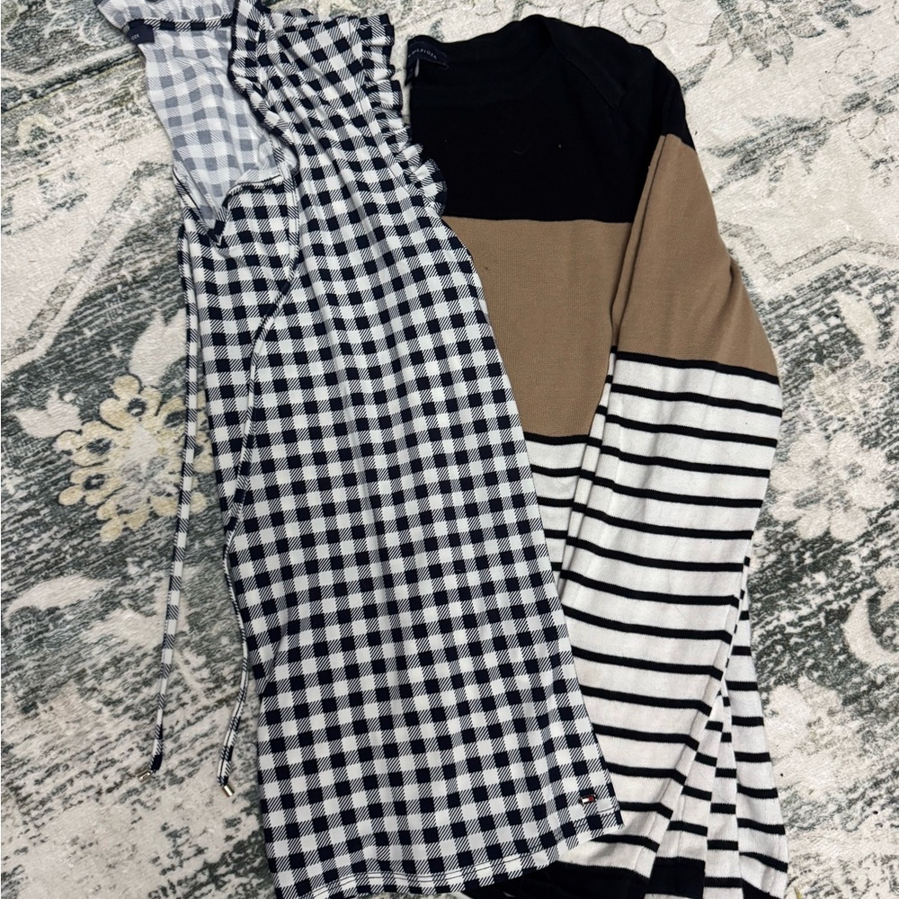Lot of 2 Tommy Hilfigure Tops. Tank and sweater. Both size M.